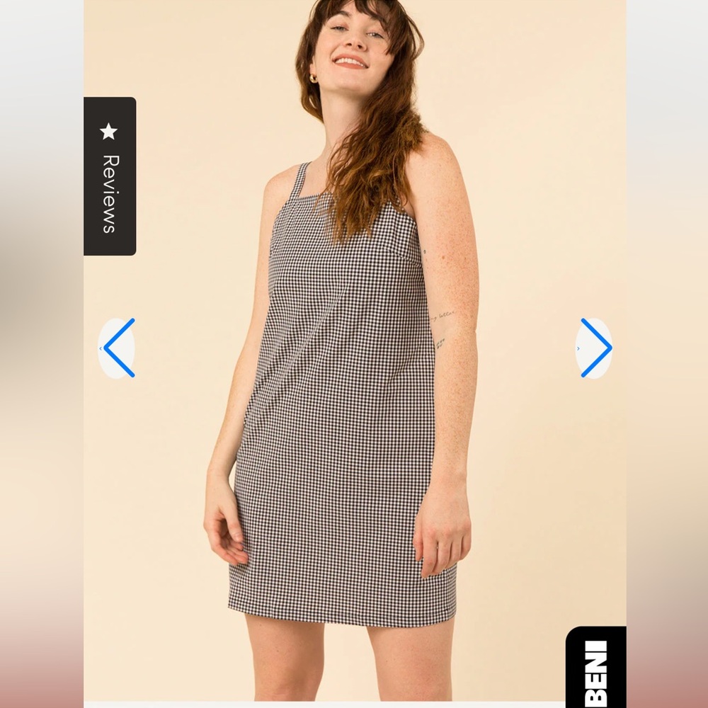 Wayre Black and White Checkered Dress